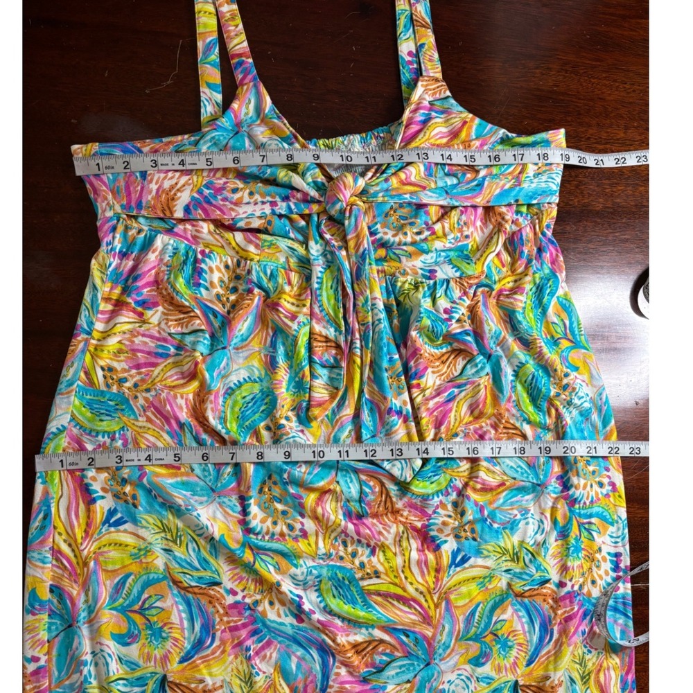 Stella Parker Tropical Floral Maxi Sun Dress XL Coastal Resort Summer Travel - Picture 6 of 8